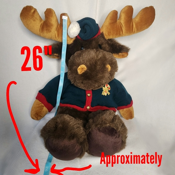 Meet Cocoa The 26" Holiday Moose Stuffed Animal The Perfect Holiday Companion - Picture 5 of 13
